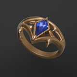 Leah's Custom Thorn Branch Kite Ring 10k Yellow Gold Kris Averi