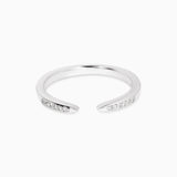 Open Talos Ring with White Diamonds Kris Averi Sterling Silver 4
