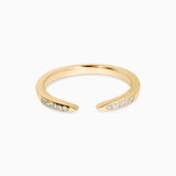 Open Talos Ring with White Diamonds Kris Averi Yellow Gold 4