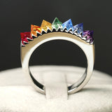 Prism Thorn Ring in Rainbow Sapphire Kris Averi
