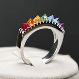 Prism Thorn Ring in Rainbow Sapphire Kris Averi