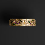 Robin’s Garden Ring in 10k Yellow Gold with Green, Purple, and Yellow Sapphire in Size 7 Kris Averi