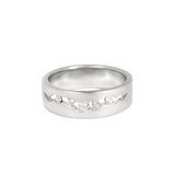 Abyss Arroyo Band Ring with White Diamonds Kris Averi White Gold 4