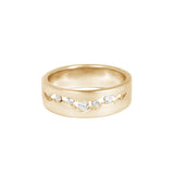 Abyss Arroyo Band Ring with White Diamonds Kris Averi Yellow Gold 4