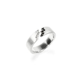 Abyss Chasm Band Ring with White and Black Diamond Pave Kris Averi
