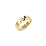 Abyss Chasm Band Ring with White and Black Diamond Pave Kris Averi