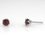 Aedis Fleur Stud Earrings with Rubies Kris Averi Sterling Silver