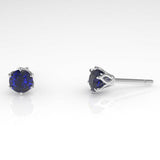 Aedis Fleur Stud Earrings with Sapphires Kris Averi Sterling Silver
