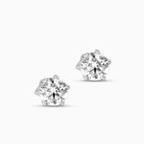 Aedis Fleur Stud Earrings with White Diamonds Kris Averi Sterling Silver