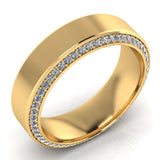 Aedis Zenith Band Ring with White Diamond Pave Kris Averi