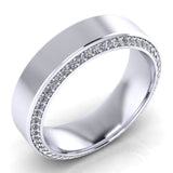 Aedis Zenith Band Ring with White Diamond Pave Kris Averi