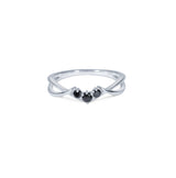 Arcus Crux Ring with Black Diamonds Kris Averi Sterling Silver 4
