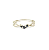 Arcus Crux Ring with Black Diamonds Kris Averi Yellow Gold 4