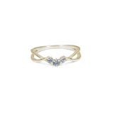 Arcus Crux Ring with Grey Diamonds Kris Averi Yellow Gold 4