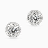 Arcus Halo Stud Earrings with White Diamonds Kris Averi