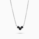 Arcus Swerve Pendant with Black Diamonds Kris Averi Sterling Silver