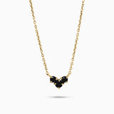 Arcus Swerve Pendant with Black Diamonds Kris Averi Yellow Gold