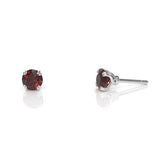 Arcus Vine Stud Earrings with Rubies Kris Averi Sterling Silver