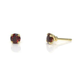 Arcus Vine Stud Earrings with Rubies Kris Averi Yellow Gold