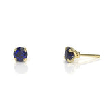 Arcus Vine Stud Earrings with Sapphires Kris Averi Yellow Gold