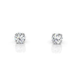 Arcus Vine Stud Earrings with White Diamonds Kris Averi Sterling Silver