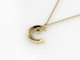 Astria Luna Charm Pendant with a Black Diamond Kris Averi