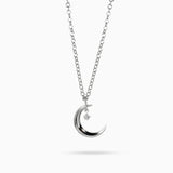 Astria Luna Charm Pendant with a White Diamond Kris Averi Sterling Silver 1.3mm, 16"-18" adjustable