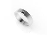 Astria Petite Half Moon Band Ring with a Black Diamond Kris Averi