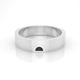 Astria Petite Half Moon Band Ring with a Black Diamond Kris Averi Sterling Silver 4