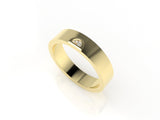 Astria Petite Half Moon Band Ring with a White Diamond Kris Averi