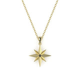 Astria Stella Pendant with a Black Diamond Kris Averi Yellow Gold 1.1mm, 18"