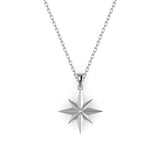Astria Stella Pendant with a White Diamond Kris Averi Sterling Silver 1.1mm, 18"