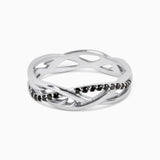 Clotho Knot Ring with Black Diamonds Kris Averi