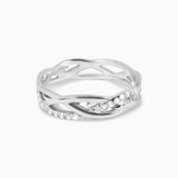 Clotho Knot Ring with White Diamonds Kris Averi