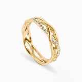 Clotho Knot Ring with White Diamonds Kris Averi