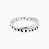 Clotho Weaver Ring with Black Diamonds Kris Averi