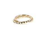 Clotho Weaver Ring with Black Diamonds Kris Averi Yellow Gold 4