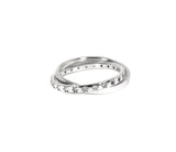 Clotho Weaver Ring with White and Black Ombre Diamonds Kris Averi White Gold 4