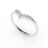 Dione Calypso Band Ring with White Diamonds Kris Averi White Gold 4