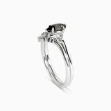 Dione Hex Multi-stone Ring with Grey and White Diamonds Kris Averi