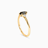 Dione Hex Multi-stone Ring with Grey and White Diamonds Kris Averi
