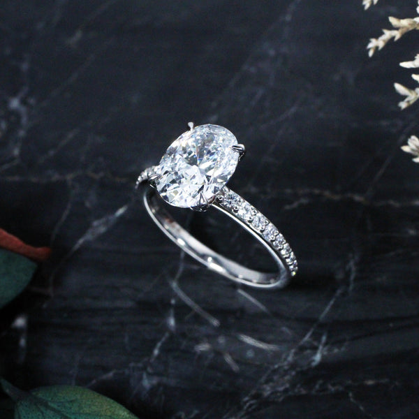 Elegant Oval Diamond Engagement Ring Kris Averi 