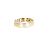 Hammered Band Ring Kris Averi Yellow Gold 4