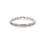 Interlock Liminal Band Ring with White Diamonds Kris Averi White Gold 4