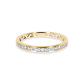 Interlock Liminal Band Ring with White Diamonds Kris Averi Yellow Gold 4