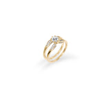 Interlock Liminal Basket Ring with White Diamonds Kris Averi