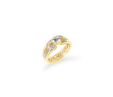 Interlock Liminal Basket Ring with White Diamonds Kris Averi