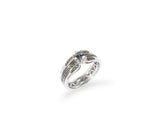 Interlock Liminal Basket Ring with White Diamonds Kris Averi