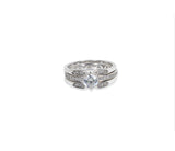 Interlock Liminal Basket Ring with White Diamonds Kris Averi