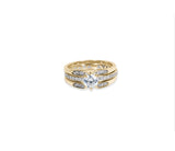 Interlock Liminal Basket Ring with White Diamonds Kris Averi